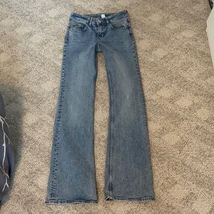 Low rise flare jeans